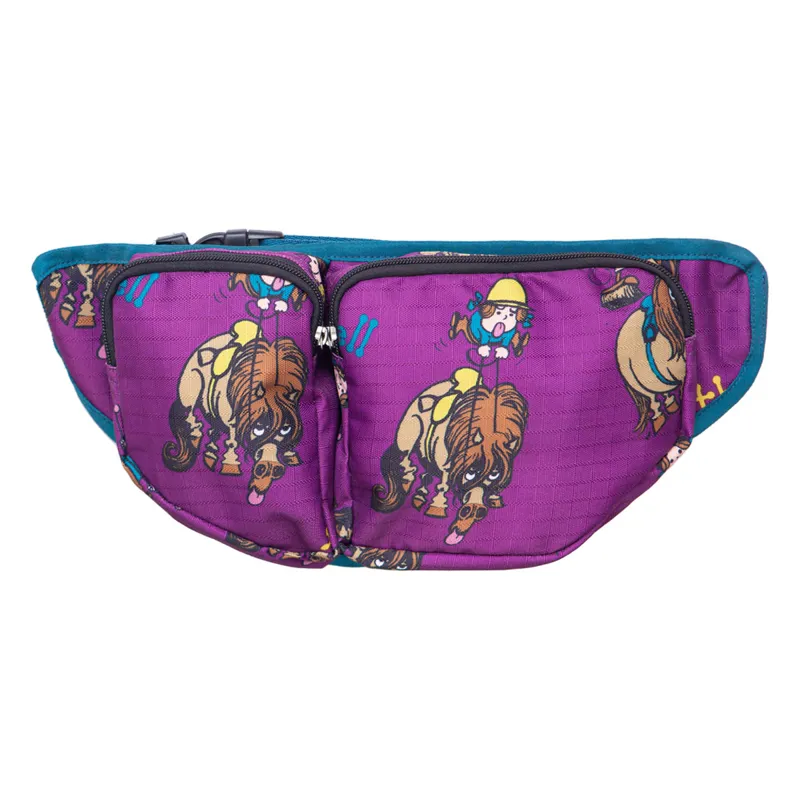 Hy Equestrian Thelwell Collection Pony Friends Bum Bag - Imperial Purple/Pacific Blue